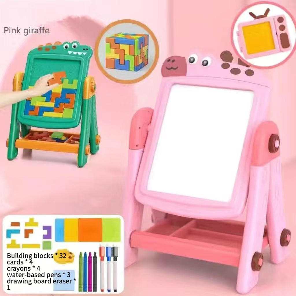 Kids Art Easel - Children's Double-Sided Drawing Table, Graffiti Drawing