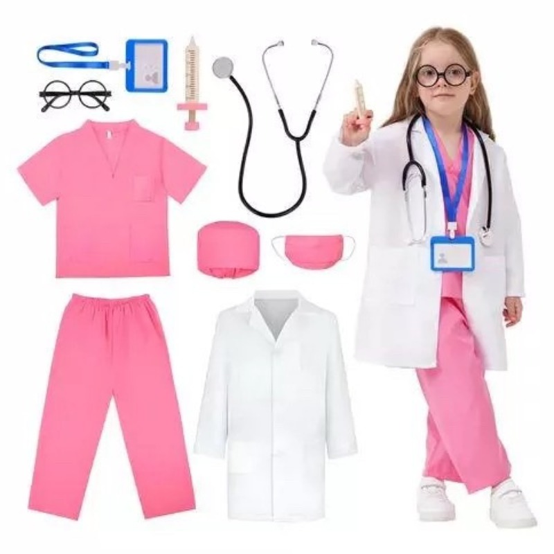 Kids Doctor Nurse Costume Whit - огляд і ціна Kids Toys Play