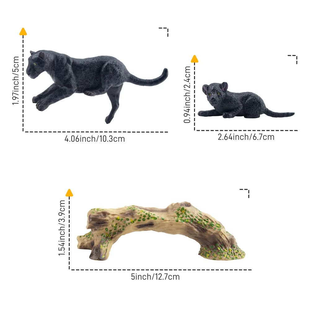 7Pcs Simulation Black Cheetah  - огляд і ціна Sandbox Play Set