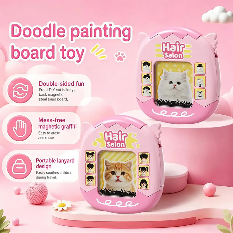 Diy Cat Hairstyle Magnetic Toy - огляд і ціна Magnetic Drawing Board