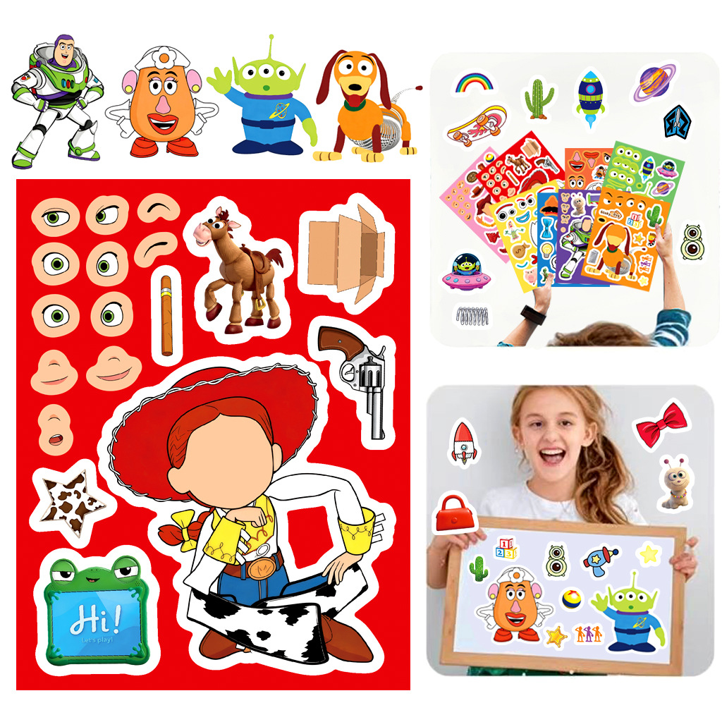 8/16Sheets Make a Face Cartoon - огляд і ціна Kids Toys Usa